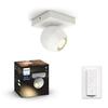 Hue White Ambiance Bodové svítidlo Philips Buckram BT 50471/31/P6 LED GU10 1x5W 350lm 2200-6500K 230V, bílé s dálkovým ovladačem a Bluetooth