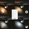 Hue White Ambiance Bodové svítidlo Philips Buckram BT 50471/30/P6 LED GU10 1x5W 350lm 2200-6500K 230V, černé s dálkovým ovladačem a Bluetooth