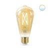 LED Žárovka WiZ Tunable White Filament Amber 8718699787233 E27 ST64 6,7-50W 640lm 2000-5000K, stmívatelná