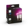 Hue Bluetooth LED White and Color Ambiance set 2ks žárovek Philips 8719514291317 E27 A60 9W 1100lm 2000-6500K RGB stmívatelné