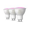 Hue Bluetooth LED White and Color Ambiance set 3ks žárovek Philips 8719514342767 GU10 4,3W 350lm 2000-6500K RGB stmívatelné