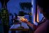 Philips HUE WACA Go venkovní stolní dotyková LED lampička 6,2W 530lm 2000-6500K RGB IP54, černá