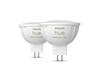 Philips HUE WACA sada 2x LED žárovka GU5,3 MR16 6,3W 12V 400lm 2200K-6500K RGB IP20