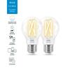 WiZ SET 2x LED žárovka E27 A60 Filmant 7W (60W) 806lm 2700-6500K IP20, stmívatelné