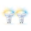 WiZ SET 2x LED skleněná žárovka GU10 PAR16 4,9W (50W) 345lm 2700-6500K IP20, stmívatelná