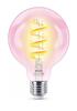 WiZ Smart LED Žárovka s tradičním vzhledem, čirá, 40 W 470lm 2200-6500K (RGB) G95 E27