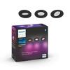 Philips Hue WACA Centura podhledové LED svítidlo 3x GU10 5,7W 350lm 2000-6500K RGB kulaté IP20 černé