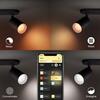 Philips Hue 50631/30/P7 Hue WACA Fugato bodové LED svítidlo GU10 5,7W 350lm 2000-6500K RGB IP20 černá