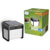Philips Ezra UltraEfficient solární LED svítidlo se senzorem 1,8W 250/25lm 3000K IP44, hranaté, černé