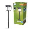 Philips Blaise UltraEfficient solární LED sloupek se senzorem 1,5W 250/20lm 3000K IP44, hranatý, antracit