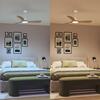 Philips Olas stropní ventilátor a svítidlo 28W+24W 3000/4300/6500K 106cm bílá a dřevo