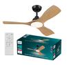 Philips Olas stropní ventilátor a svítidlo 28W+24W 3000/4300/6500K 106cm černá a dřevo