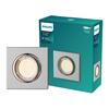Philips Peridot Rec Kit Sq zapuštěné svítidlo hranaté 7W, AC 220-240, IP20, nikl