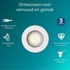 Philips Peridot Rec Kit Rd zapuštěné svítidlo kulaté 7W, AC 220-240, IP20, bílá