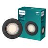Philips Peridot Rec Kit Rd zapuštěné svítidlo kulaté 7W, AC 220-240, IP20, černá