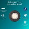 Philips Peridot Rec Kit Rd zapuštěné svítidlo kulaté 7W, AC 220-240, IP20, černá