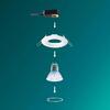 Philips Peridot Rec Kit Rd zapuštěné svítidlo kulaté 7W, AC 220-240, IP20, (3 ks), bílá