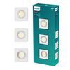 Philips Peridot Rec Kit Sq zapuštěné svítidlo hranaté 7W, AC 220-240, IP20, (3 ks), bílá