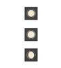 Philips Peridot Rec Kit Sq zapuštěné svítidlo hranaté 7W, AC 220-240, IP20, (3 ks), černá