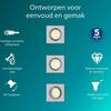 Philips Peridot Rec Kit Sq zapuštěné svítidlo hranaté 7W, AC 220-240, IP20, (3 ks), nikl