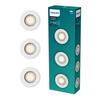 Philips Peridot Rec Kit Rd zapuštěné svítidlo kulaté 7W, AC 220-240, IP20, (3 ks), bílá