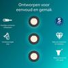 Philips Peridot Rec Kit Rd zapuštěné svítidlo kulaté 7W, AC 220-240, IP20, (3 ks), černá