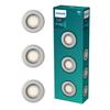 Philips Peridot Rec Kit Rd zapuštěné svítidlo kulaté 7W, AC 220-240, IP20, (3 ks), nikl