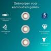 Philips Peridot Rec Kit Rd zapuštěné svítidlo kulaté 7W, AC 220-240, IP20, (3 ks), nikl