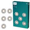 Philips Peridot Rec Kit Rd zapuštěné svítidlo kulaté 7W, AC 220-240, IP20, (5 ks), nikl