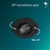 Philips Zapuštěné bodové svítidlo Cilantro Step 5W, 99lm/W, 4000K, černá