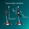 Philips Zapuštěné bodové svítidlo Cilantro Step 5W, 90lm/W, 2700K, (3 ks), černá