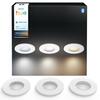 Philips Hue Adore zápustné koupelnové svítidlo kulaté 3x4,2W, 2000-6500K, IP44, bílá (3ks)