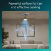 Philips Olas stropní ventilátor a svítidlo 35W+24W 3000/4300/6500K 132cm bílá a dřevo