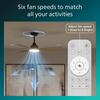 Philips Olas stropní ventilátor a svítidlo 30W+24W 3000/4300/6500K 106cm černá a dřevo