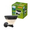 Philips Kyna solární nástěnná zahradní lampa 3,8W 2700K černá se senzorem