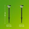 Philips Kyna solární stojanová zahradní lampa 3,8W 2700K černá se senzorem