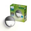 Philips Capricorn nástěnné svítidlo 4,3W 2700K antracit pohybový senzor