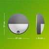Philips Capricorn nástěnné svítidlo 4,3W 2700K antracit pohybový senzor