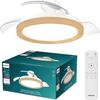 Philips Bliss DC stropní ventilátor a svítidlo 28W+35W dřevo