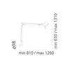 Artemide stolní/nástěnná/stojací LED lampa Tolomeo 8 W 2700K stmívatelná hliník bez podstavce