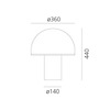 Artemide stolní lampa Onfale Grande 18 W 220-240 V E14/E27