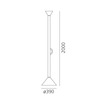 Artemide stojací LED lampa Callimaco 43 W 2700K stmívatelná