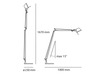 Artemide stojací lampa Tolomeo Reading Floor E27 hliník bez podstavce