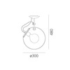 Artemide stropní svítidlo Miconos E27 15 W chrom