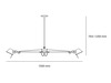 Artemide závěsné svítidlo Tolomeo Suspension 2 Bracci E27 2x max 12W 220-240V