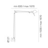 Artemide nástěnné svítidlo Tolomeo Braccio LED 8 W 2700K stmívatelné