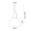 Artemide závěsné svítidlo Nur 1618 LED 80 W 220-240 V stmívatelné 3000K anodizovaný hliník