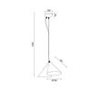 ACA Lighting závěsné svítidlo 2XE14 černá+šedý kov D32XH120CM DIOSCURI EF23P233BG