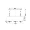 ACA Lighting Textile závěsné svítidlo 3P1200BK