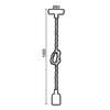 ACA Lighting Hang závěs 40BRR